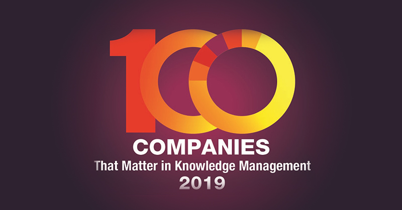 KMWorld Top 100 Companies That Matter in Knowledge Management 2019
